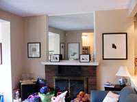 Existing Fireplace as Toy Storage Area