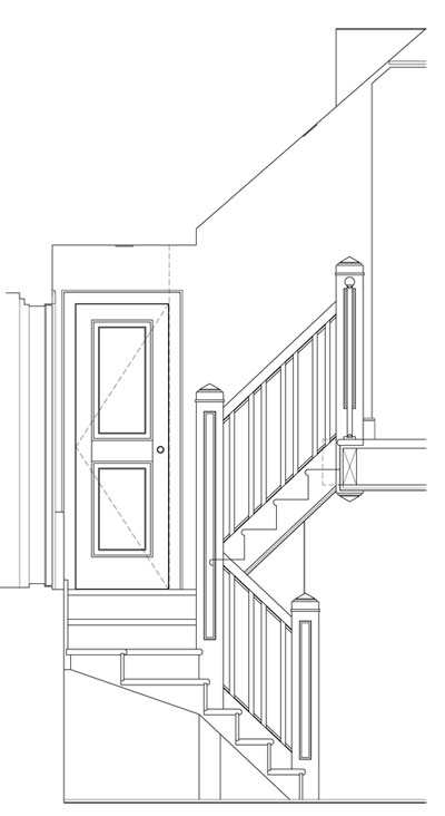 W.F. Heartwell Archtiect - HPR08 - Section Through Proposed New Stair to Basement