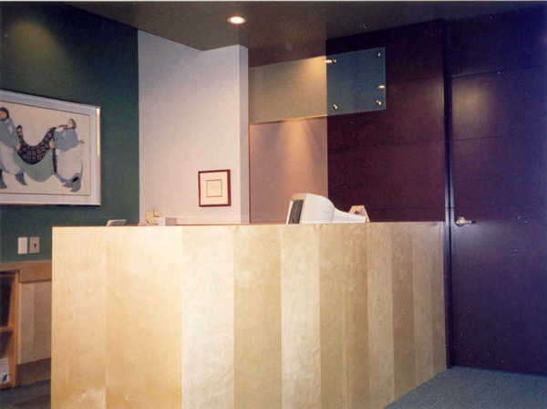 wfh0506 - W.F. Heartwell Architect - Reception Desk - Surgreon's Office - Windsor, Ontario - 1998
