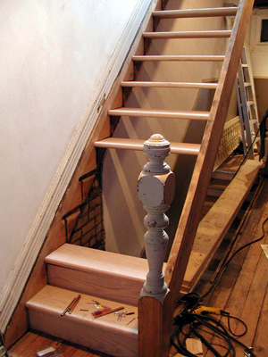 WFHStair004 - Installation for New Oak Treads and Risers